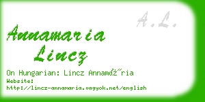 annamaria lincz business card